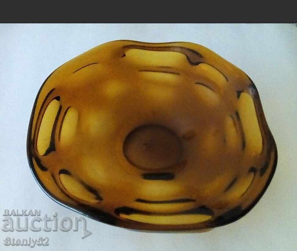 Chocolate box, fruit bowl, colored thick glass Chocolate box, fruit bowl, colored thick glass