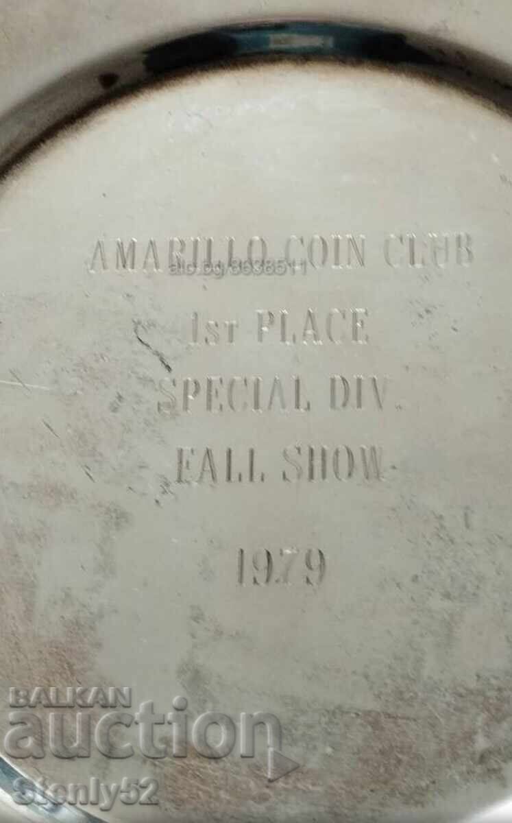 Auction  Silver-plated vintage USA tray
