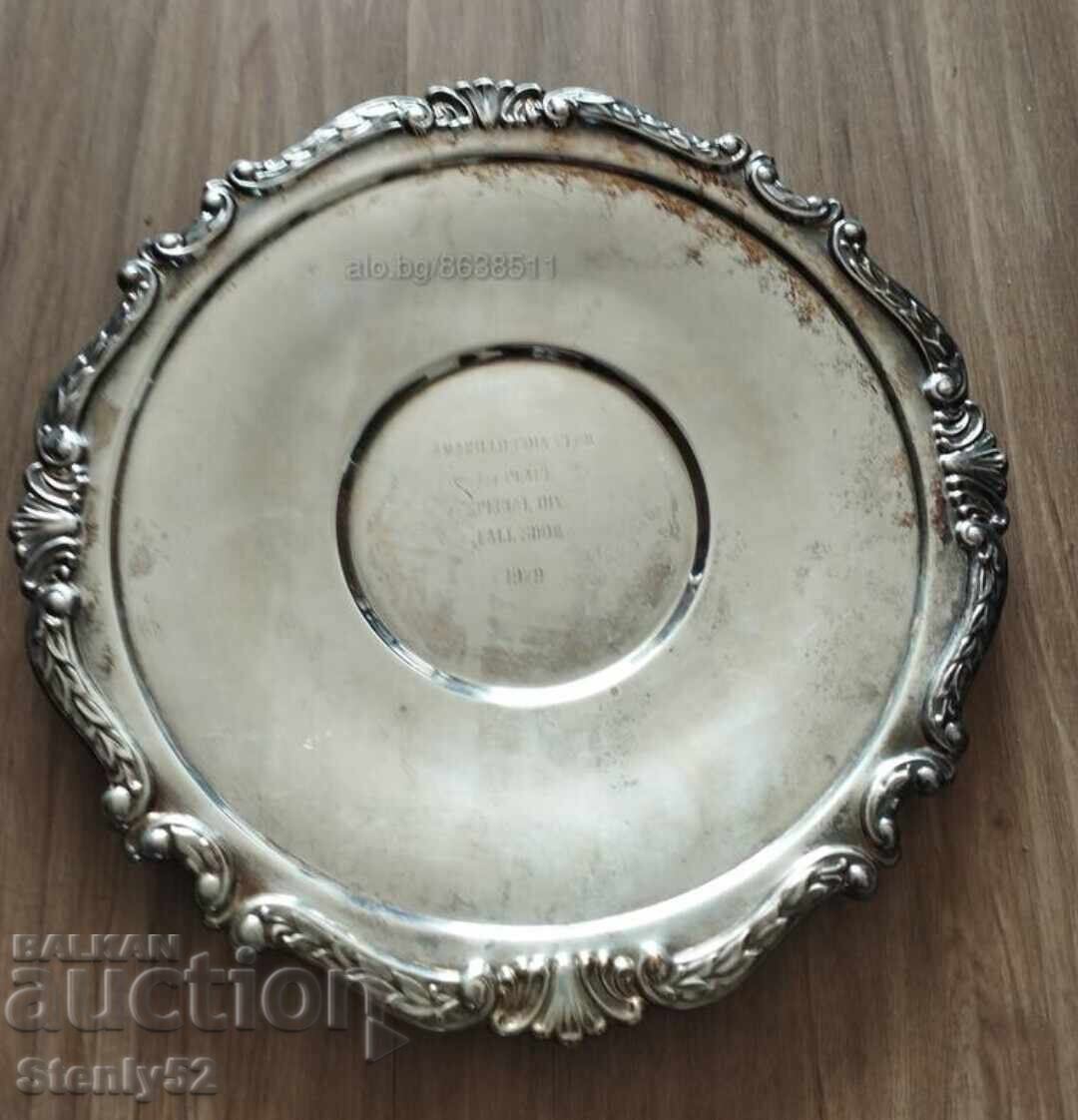 Silver-plated old US backgammon. Silver-plated old US backgammon.