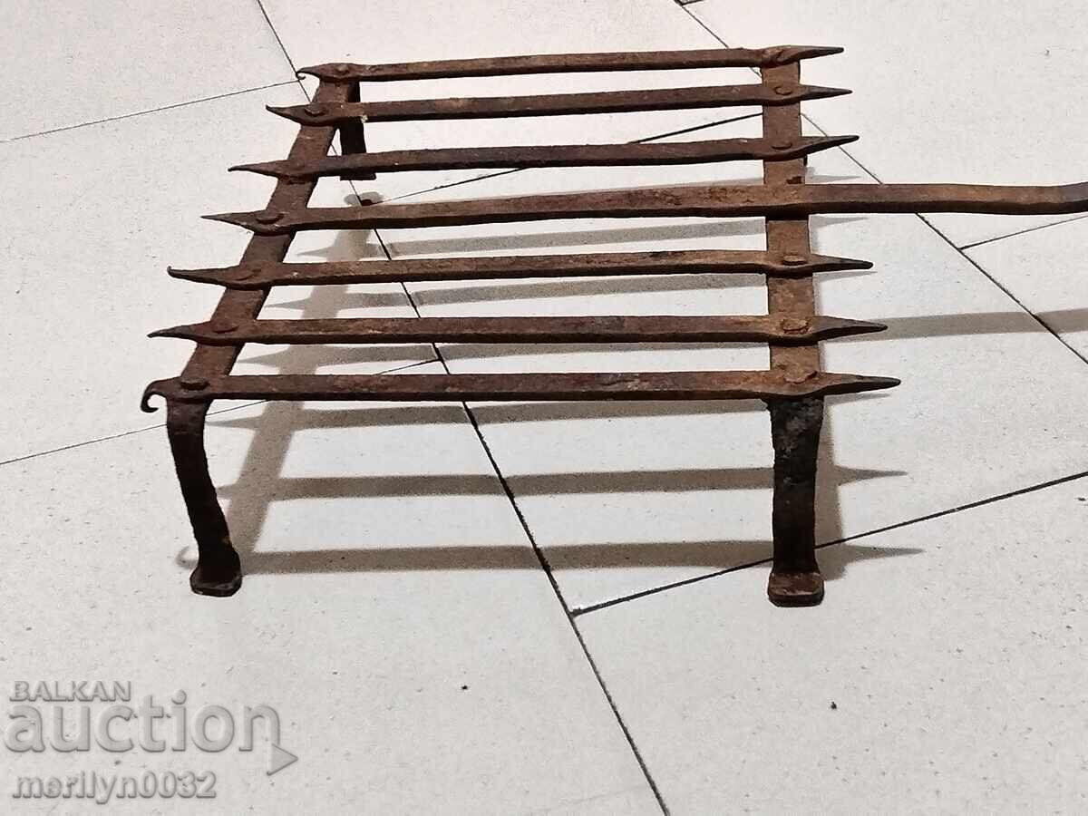 Auction Old hand forged grill, steakhouse, wrought iron Auction Old hand forged grill, steakhouse, wrought iron