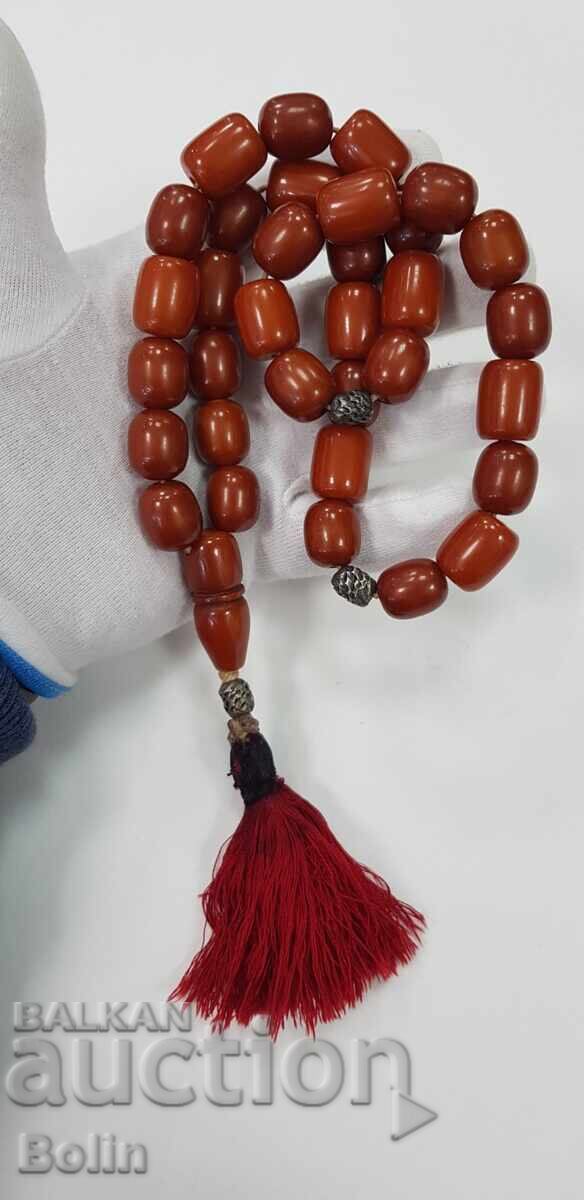 Rare old rosary 33 beads - Catalin - early 20th century