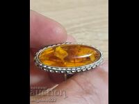 Beautiful ring with natural amber!!!