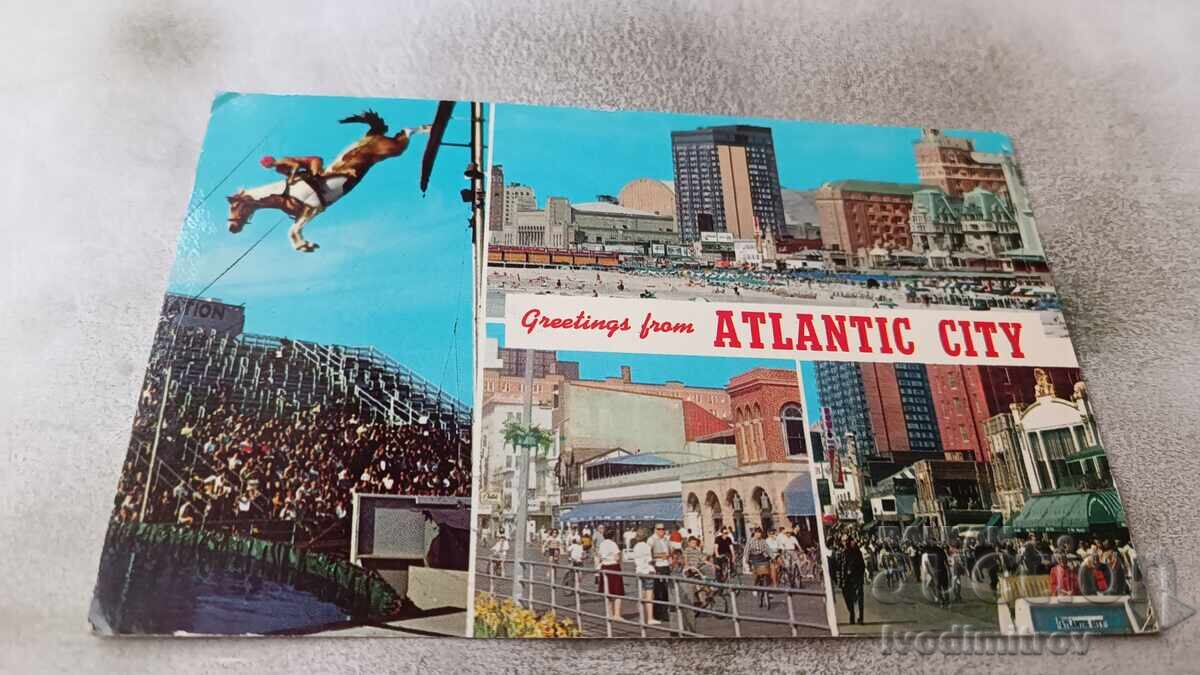 Salutări de la Atlantic City 1974 carte poștală