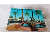 Postcard Tripoli Gazella Fountain