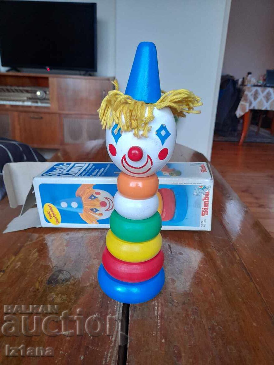 Old children's toy for sorting Clown with price 45.00 BGN | € 23.01 Old children's toy for sorting Clown with price 45.00 BGN | € 23.01