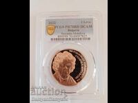 2 leva 2022 Stoyanka Mutafova PCGS PR 70 RD DEEP CAMEO