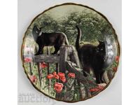 CATS CAT COLLECTIBLE PORCELAIN PLATE PORCELAIN HEALTHY