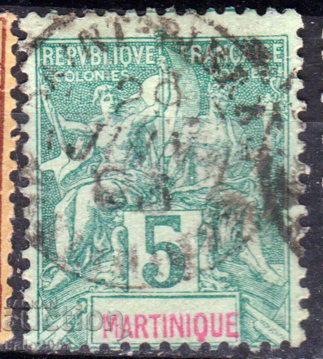 France/Martinique-1892-Regular-colonial αλληγορία, γραμματόσημο