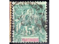 France/Martinique-1892-Regular-colonial αλληγορία, γραμματόσημο