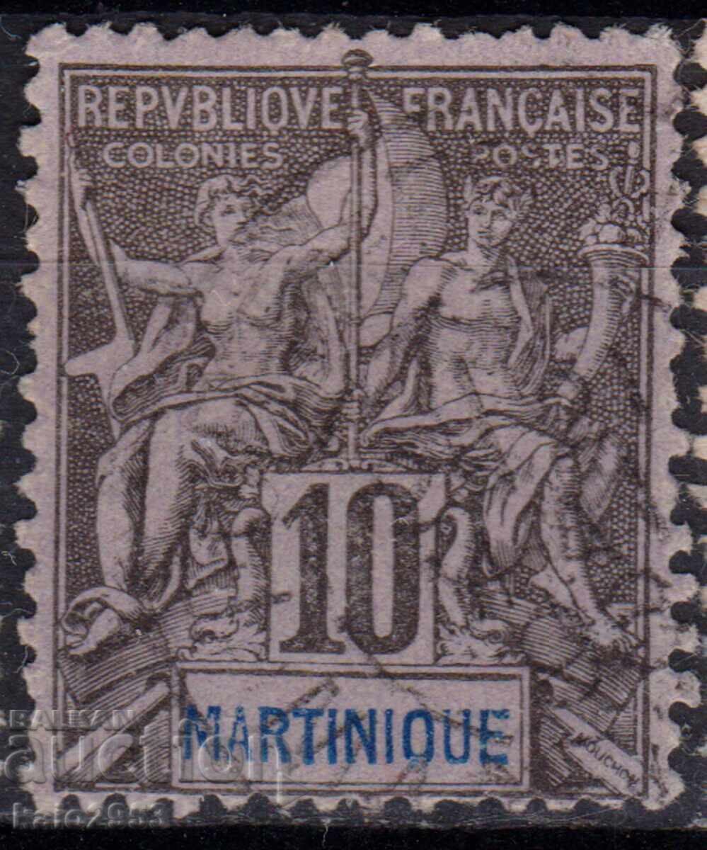 France/Martinique-1892-Regular-colonial αλληγορία, γραμματόσημο