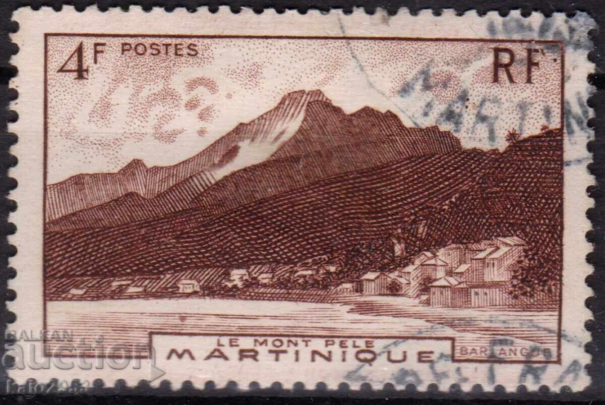 France/Martinique-1947-Regular-mountain peaks, γραμματόσημο