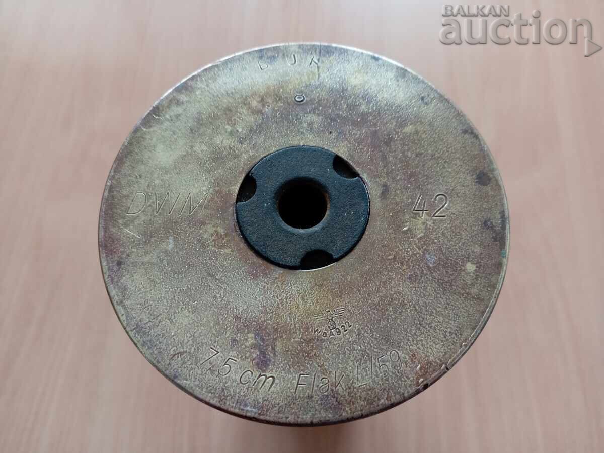 WaA922 wehrmacht гилза 75мм оръдие WW2 WWII с цена 91.00 лв. | € 46.53 WaA922 wehrmacht гилза 75мм оръдие WW2 WWII с цена 91.00 лв. | € 46.53