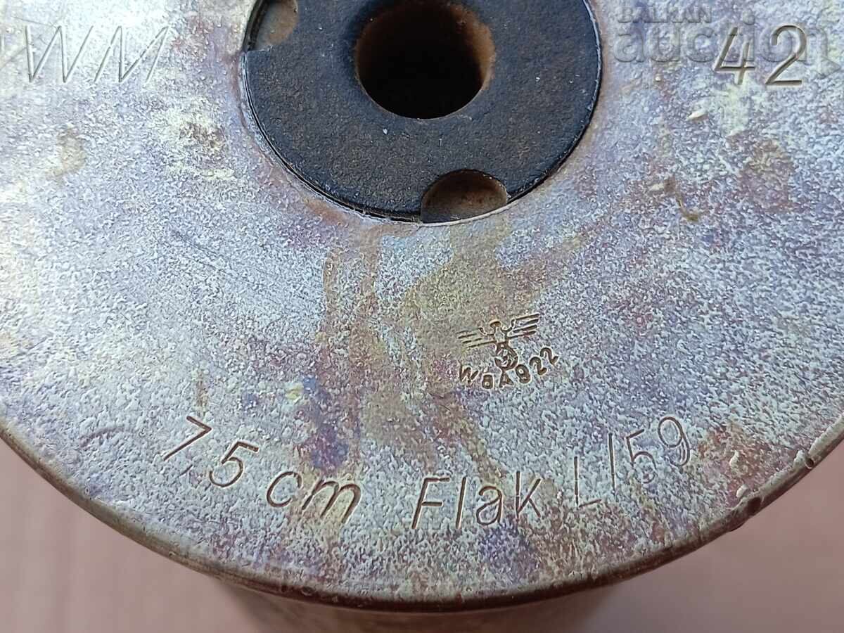 Доставка на WaA922 wehrmacht гилза 75мм оръдие WW2 WWII Доставка на WaA922 wehrmacht гилза 75мм оръдие WW2 WWII