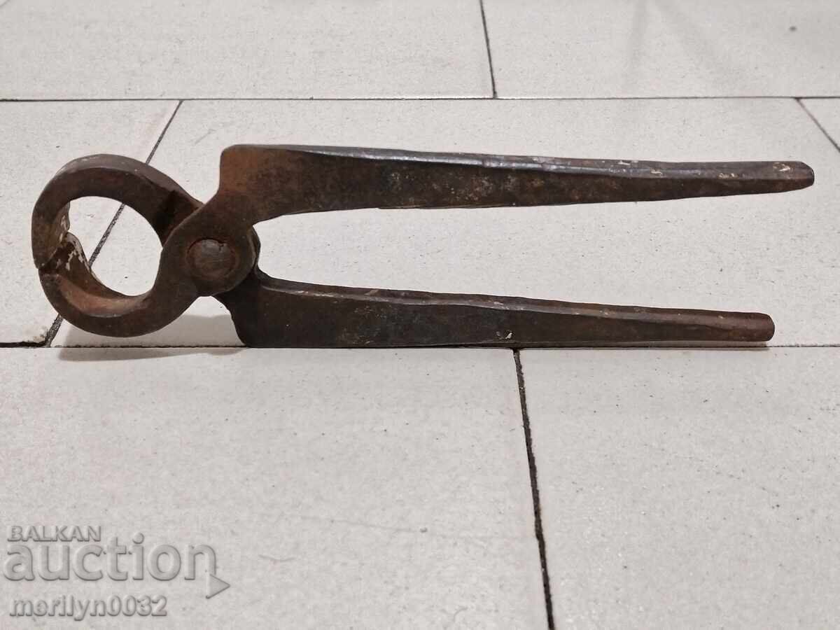 Auction  Old wrought iron pliers