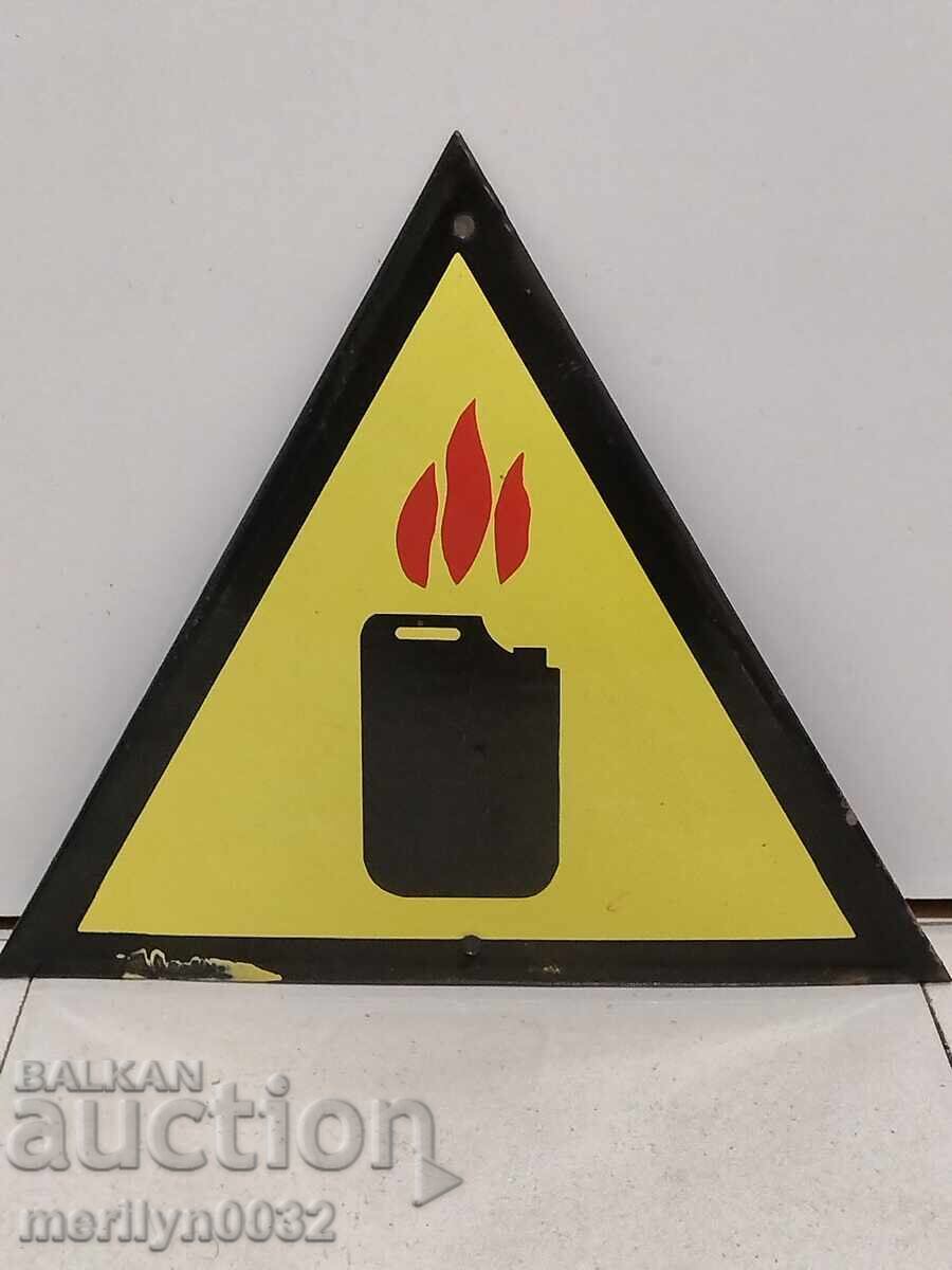 Емайлирана соц табела, табелка НРБ