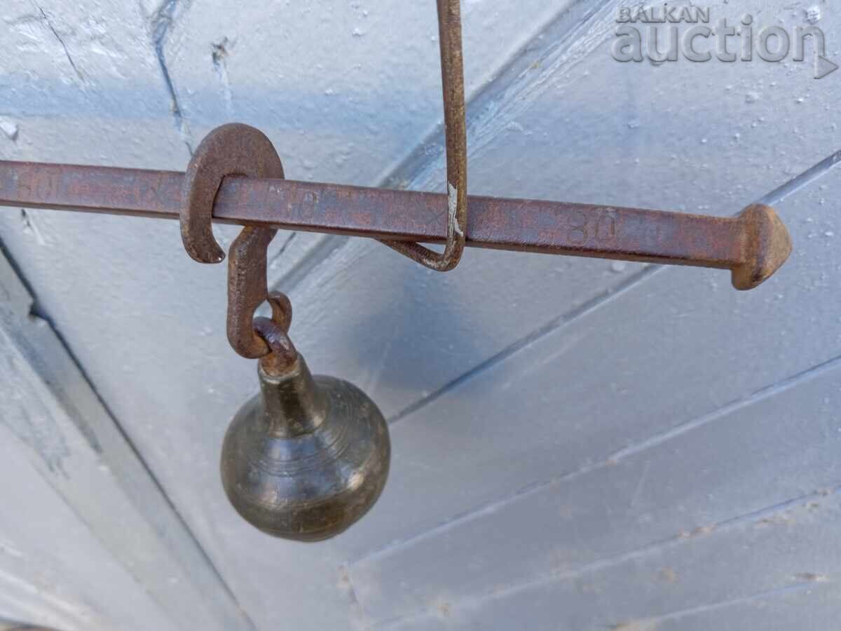 Δημοπρασία αντίκα οθωμανική ζυγαριά με ζυγαριά μαχαιριού από σφυρήλατο σίδερο oki Δημοπρασία αντίκα οθωμανική ζυγαριά με ζυγαριά μαχαιριού από σφυρήλατο σίδερο oki