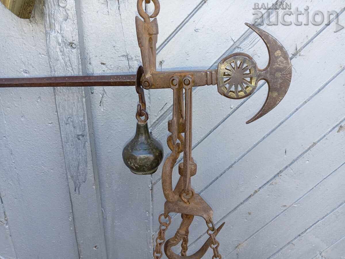 αντίκα οθωμανική ζυγαριά με ζυγαριά μαχαιριού από σφυρήλατο σίδερο oki - 6 αντίκα οθωμανική ζυγαριά με ζυγαριά μαχαιριού από σφυρήλατο σίδερο oki - 6