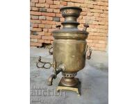 Russian charcoal-marked antique collector's samovar