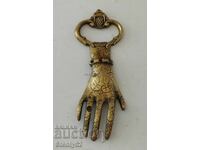 Brass bottle opener "Lady's Hand"