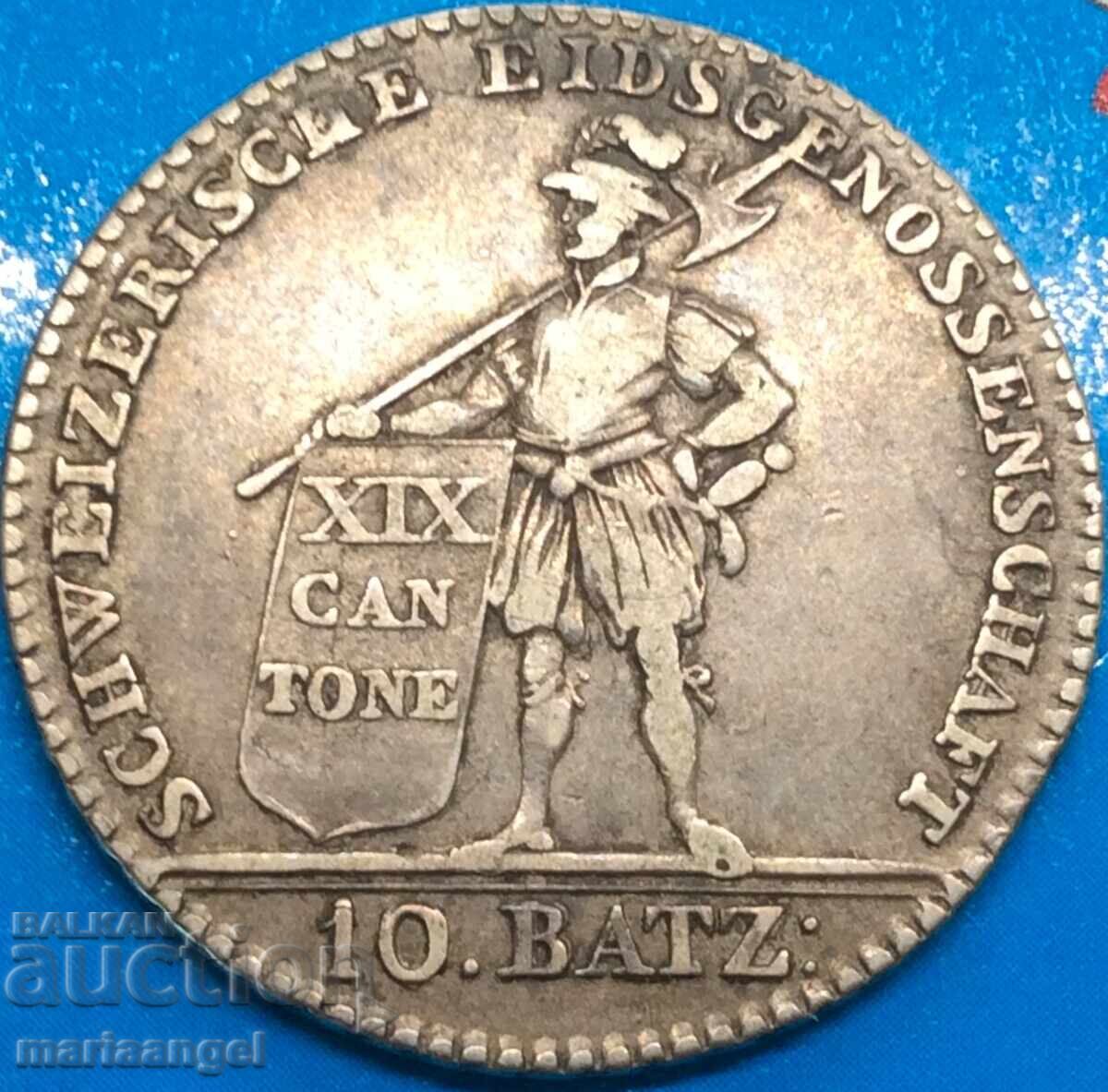 Switzerland 10 batzen 1812 canton Lucerne silver - rare