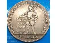 Switzerland 10 batzen 1812 canton Lucerne silver - rare