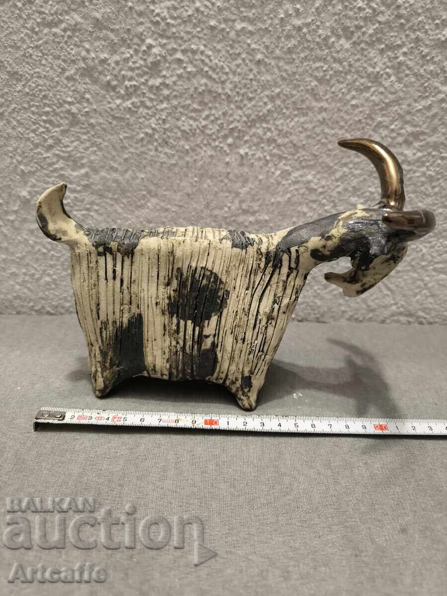 Ceramic goat figurine