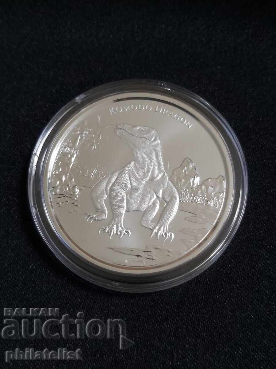 Τοκελάου 2022 - 2 δολάρια - Komodo Dragon, 1 OZ UNC