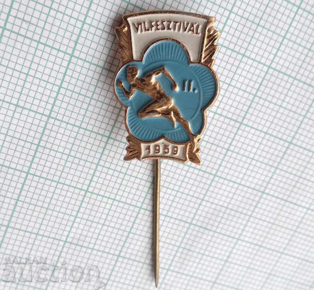 17690 Badge - Vilfesztival 1959 with price 2.00 BGN | € 1.02