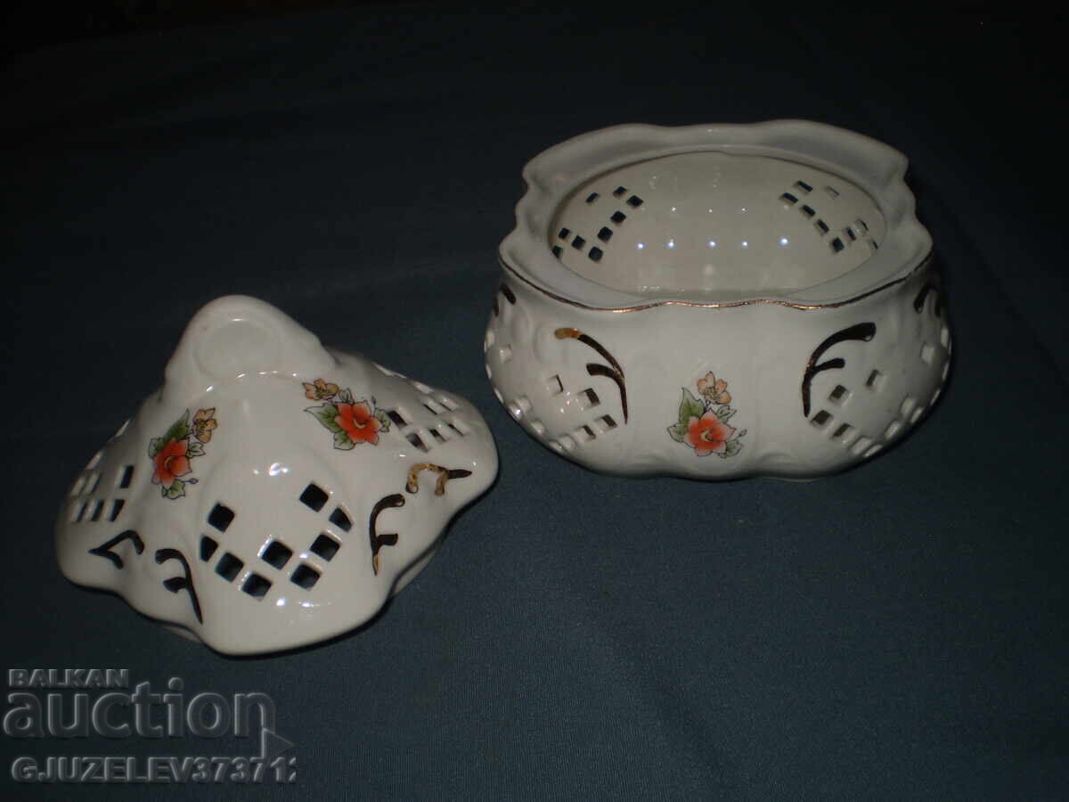 Ретро фруктиера с капак фин Немски порцелан FINA PORZELLAN - 6 Ретро фруктиера с капак фин Немски порцелан FINA PORZELLAN - 6