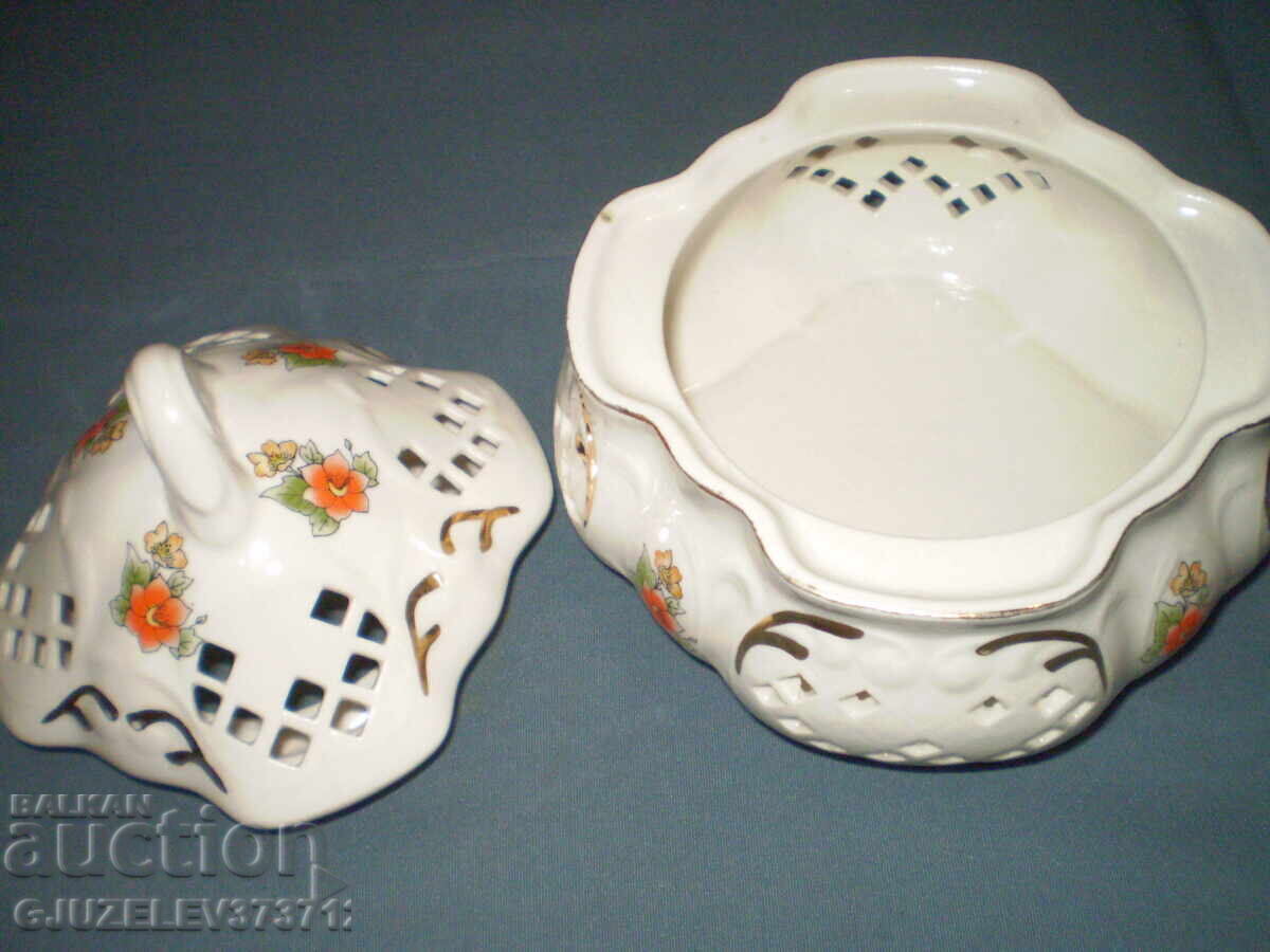 Ретро фруктиера с капак фин Немски порцелан FINA PORZELLAN - 7 Ретро фруктиера с капак фин Немски порцелан FINA PORZELLAN - 7