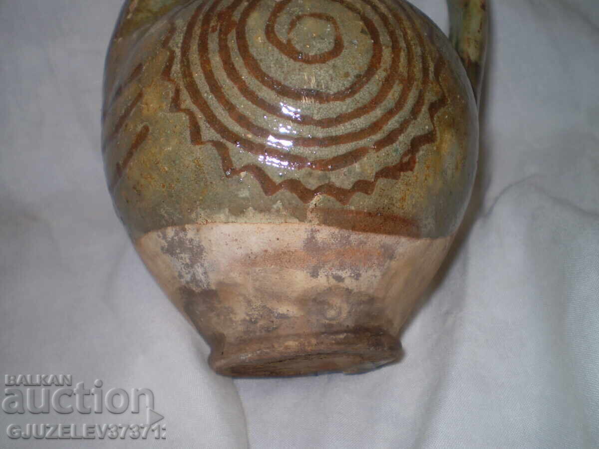 19c Antique Old Bulgarian Handmade Ceramic JUG / - 5 19c Antique Old Bulgarian Handmade Ceramic JUG / - 5