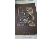 Photo Officer and three soldiers Gyumyrjin 1918 Cardboard