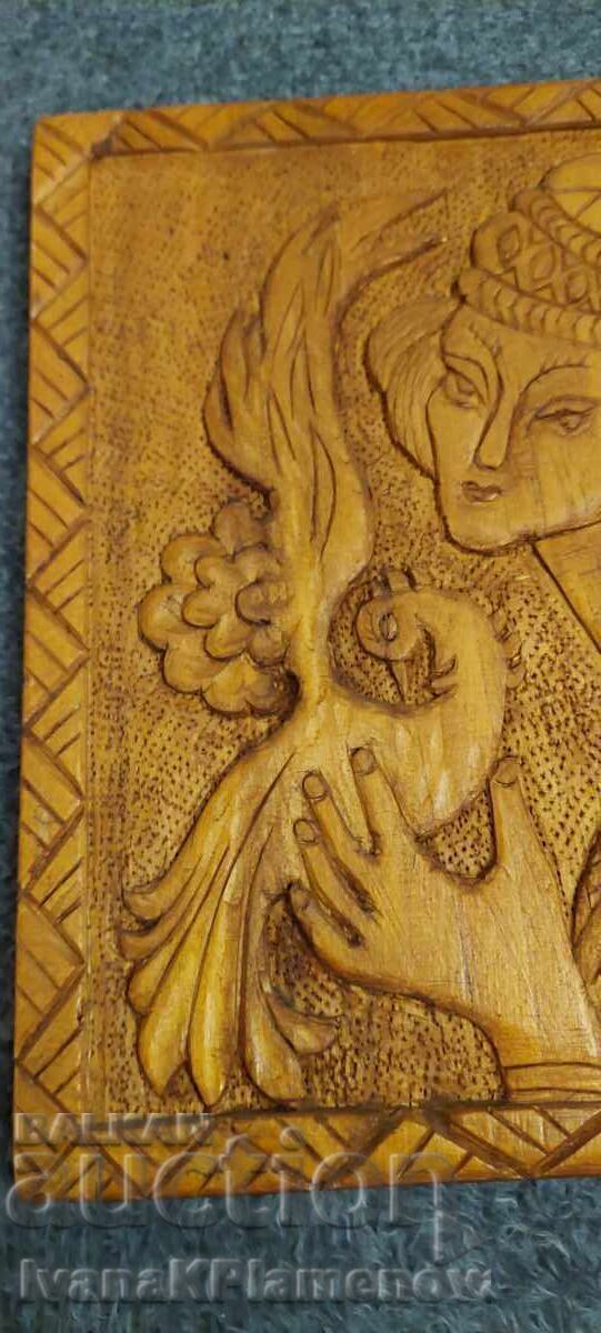 Пано дърворезба за колекционери 26см 21см - 5