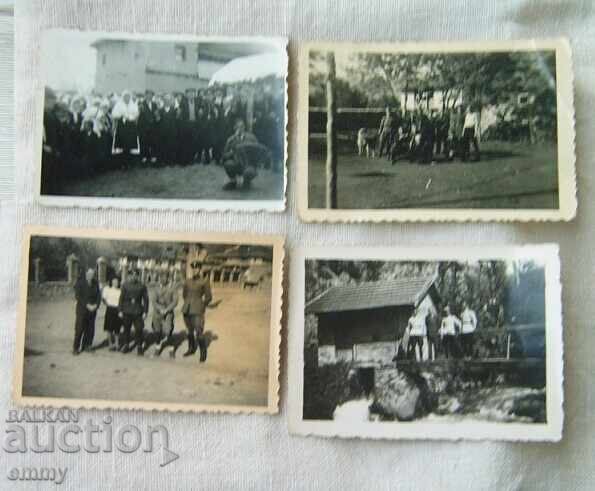 O mică fotografie veche a ofițerilor, soldaților - satul Shtrbtse, Macedonia, 1943