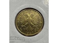 Albania 20 Franca Ari 1927 Amet Zogu