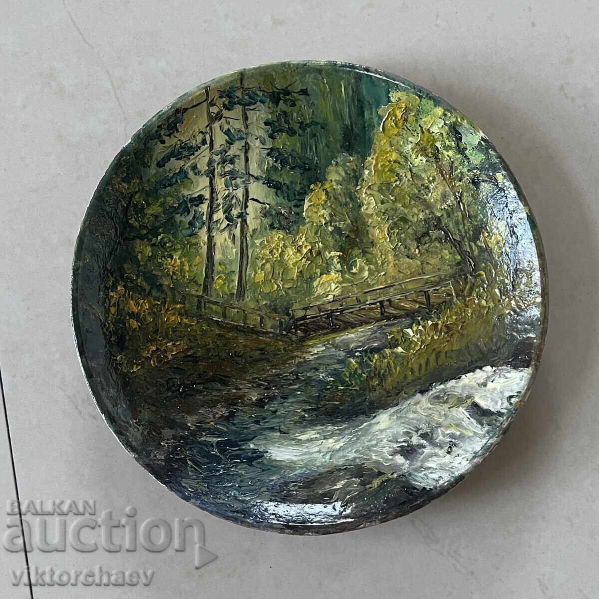 Stanka Deneva ceramic plate - “To the Waterfalls”