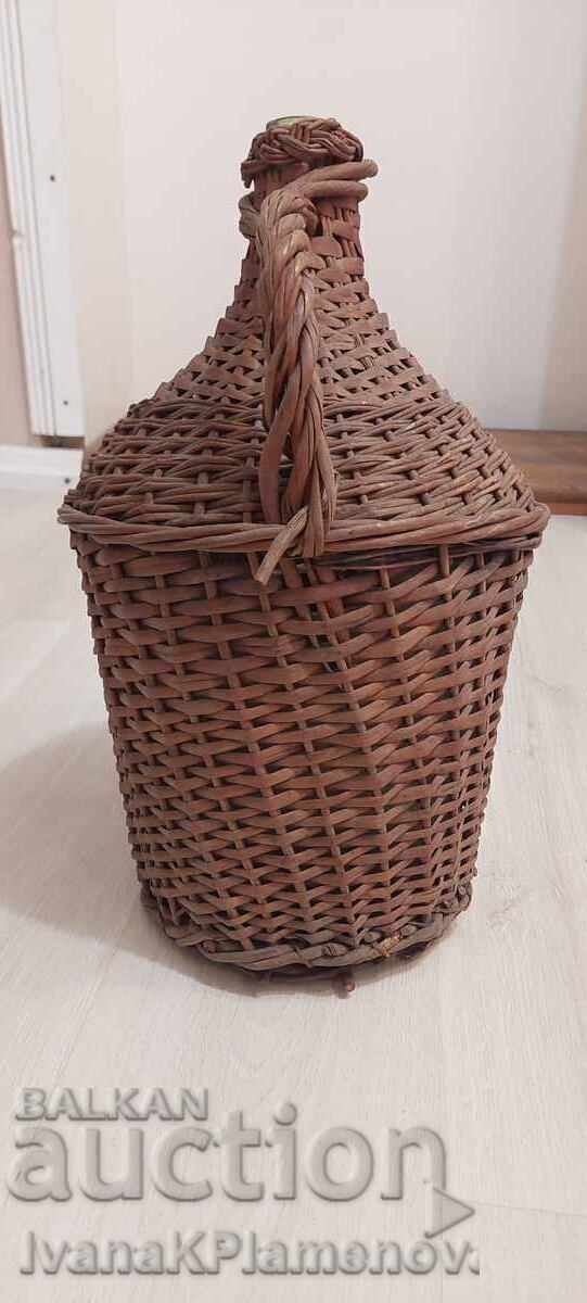 Vintage knitted damajana large height 45cm with price 30.00 BGN | € 15.34 Vintage knitted damajana large height 45cm with price 30.00 BGN | € 15.34