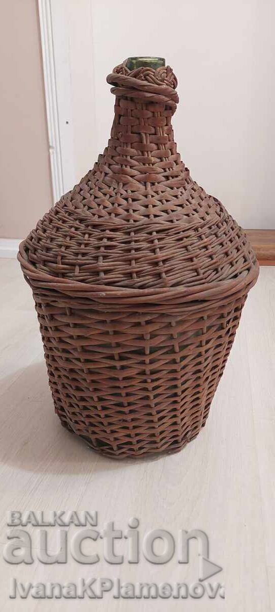 Delivery of Vintage knitted damajana large height 45cm Delivery of Vintage knitted damajana large height 45cm