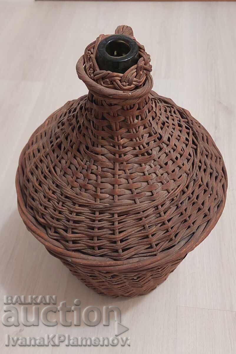 Vintage knitted damajana large height 45cm - 6 Vintage knitted damajana large height 45cm - 6