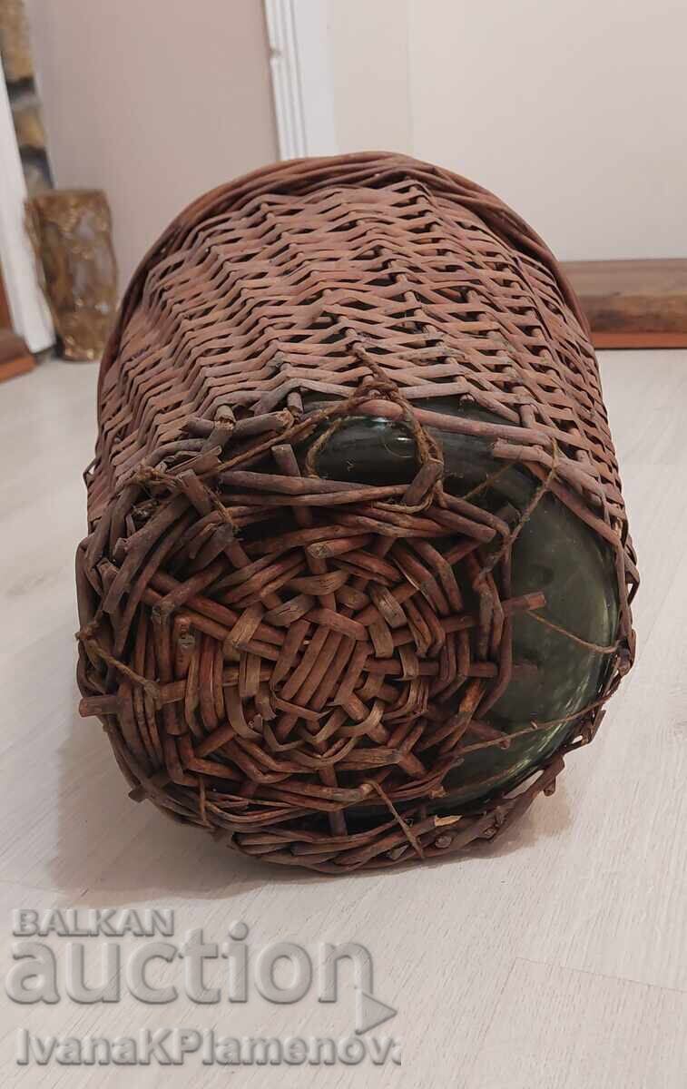 Vintage knitted damajana large height 45cm - 7 Vintage knitted damajana large height 45cm - 7