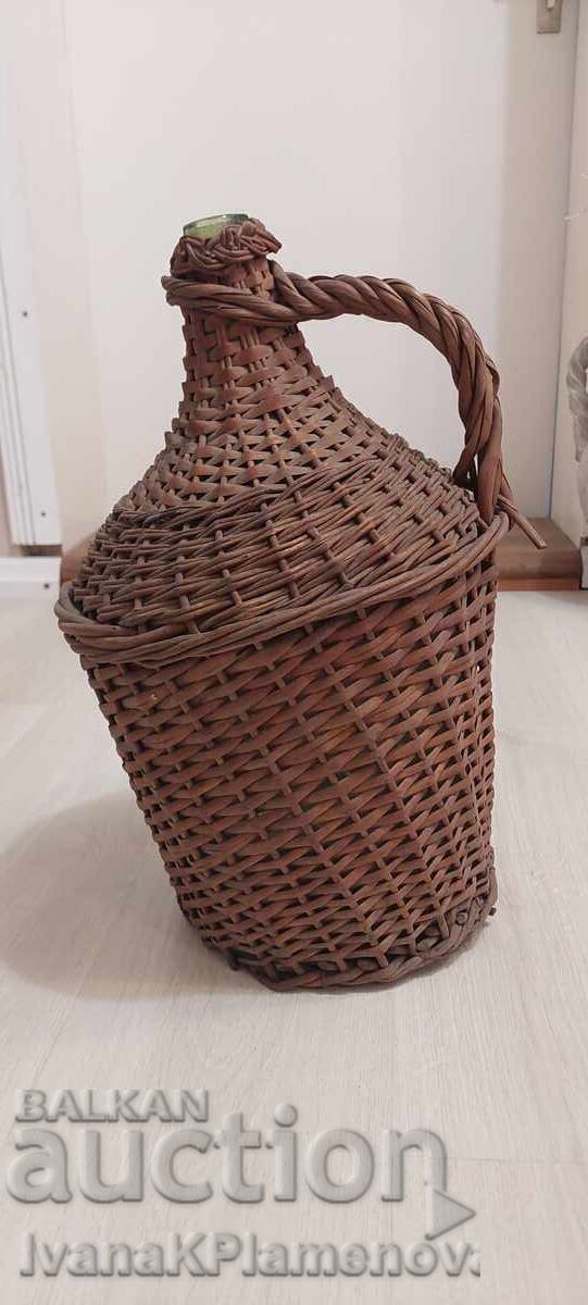 Vintage knitted damajana large height 45cm Vintage knitted damajana large height 45cm