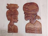 Wooden panel, two pieces for collectors