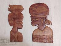 Două panouri din lemn pentru colecționari