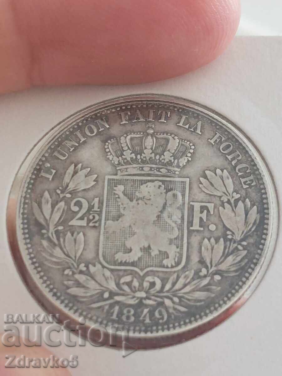 2 1/2 francs 1849 Leopold I