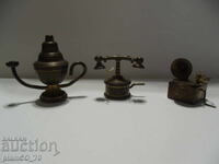 No.*7822 three old small metal / bronze figurines