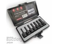 TORX impact socket set from T30 to T70 1/2 7 pieces