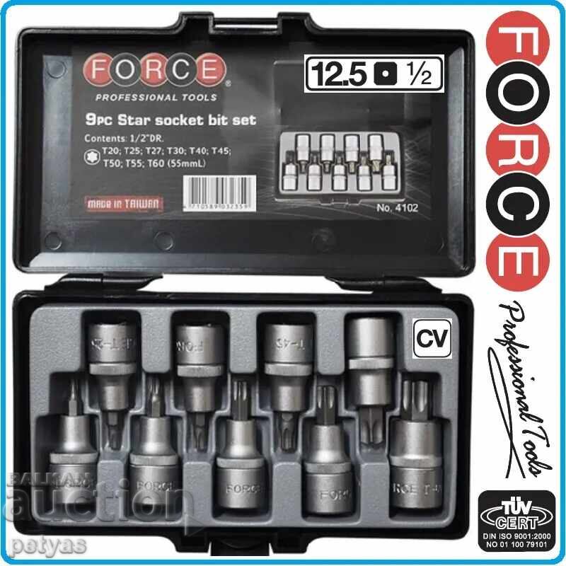 К-т вложки TORX от T20 до Т60 1/2 9 части