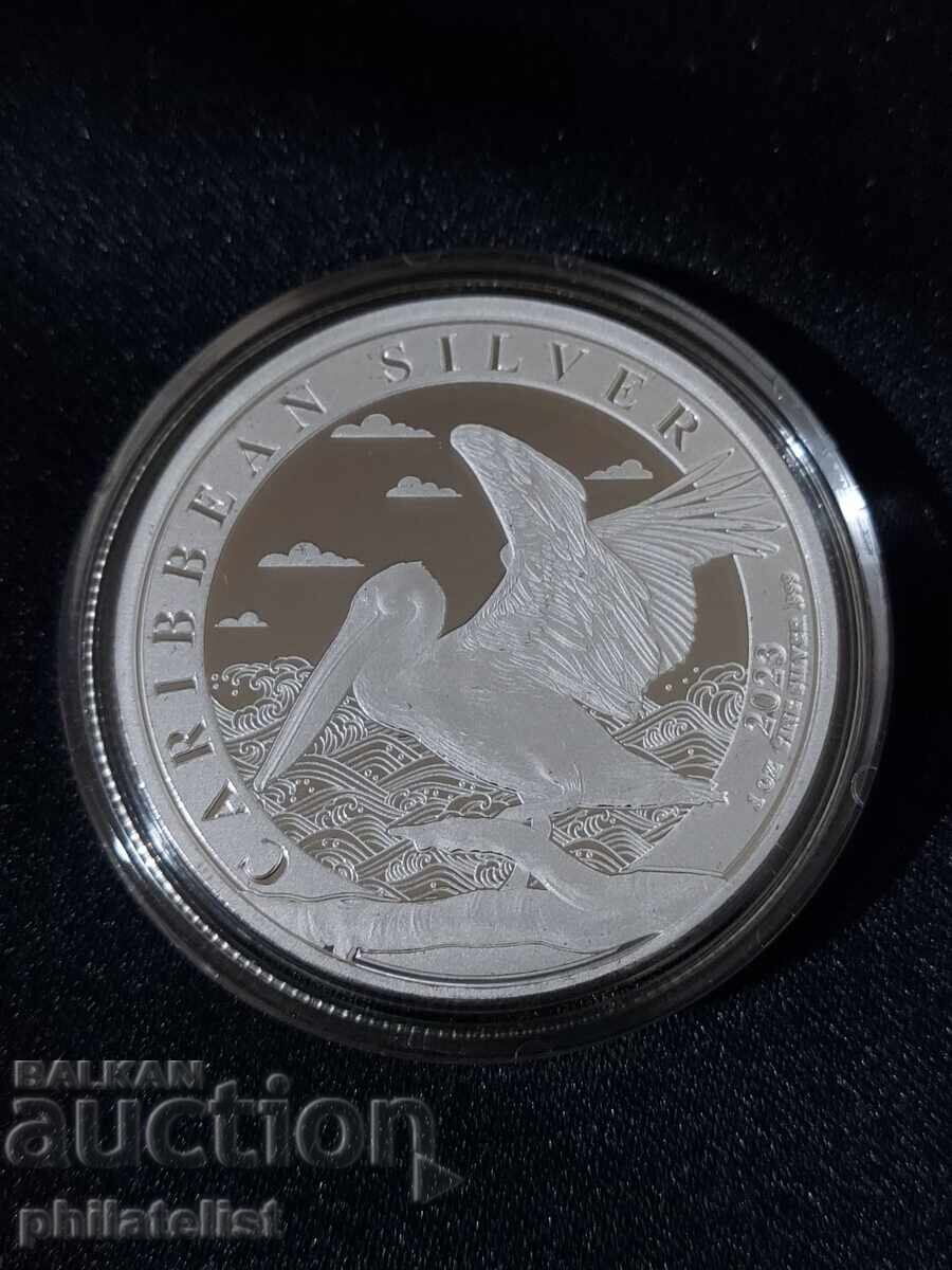 Barbados 2023 - 1 dolar - Pelican - 1 OZ , Monedă de argint