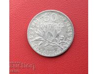 France-50 cents 1915-silver