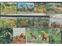 Clean Stamps 3D Stereo Fauna Wild Animals 1972 by Umm Al-Quwain